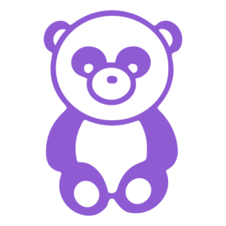 Sitting Big Nose Panda Decal (Lavender)